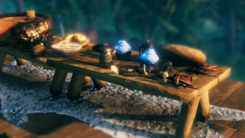 The Bog Witch’s feast ingredients — the cooking endgame on one table