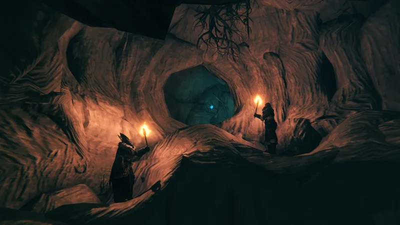 Torchlit corridors inside a Winding Tunnel — the Deep North’s dungeon tier